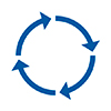 blue arrow clockwise circle