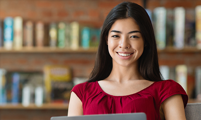 girl with laptop