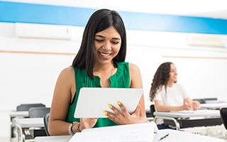 Girl with laptop