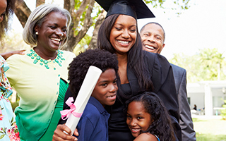 Group of people with graduate