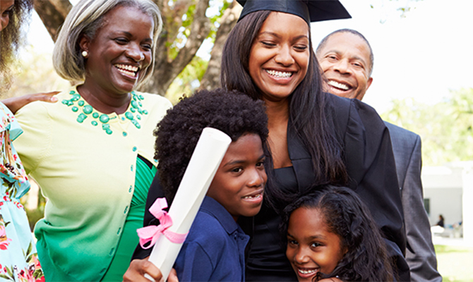 Group of people with graduate