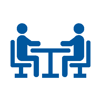 table with 2 people