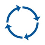 clockwise blue arrows